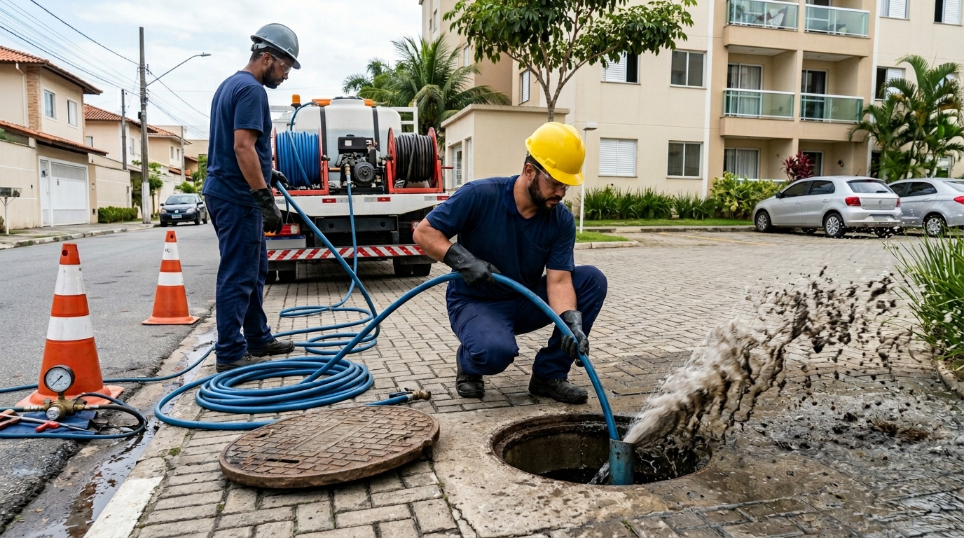 Hidrojateamento de Alta Pressão em Campina Grande‑PB